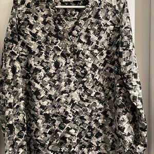 Studio Vintage Black and White Blouse L